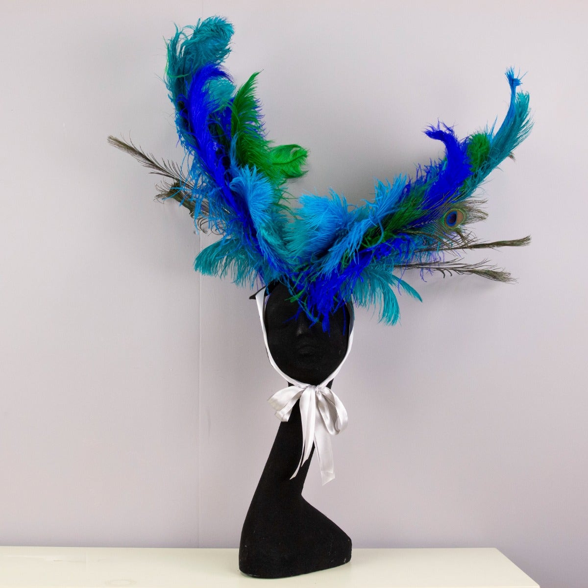 Peacock 3 in 1 Upcycled Feather Costume Wings - Feathers