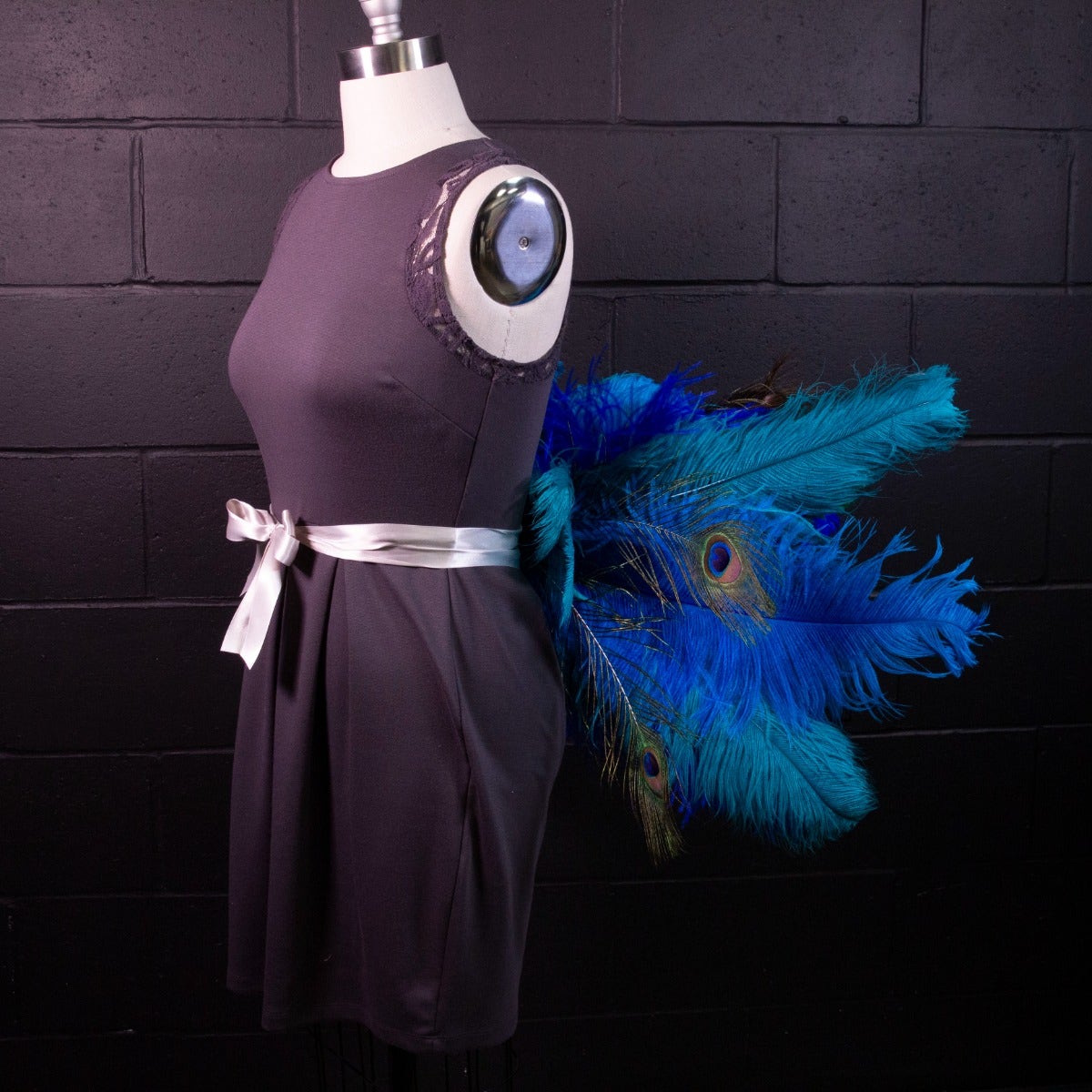 Peacock 3 in 1 Upcycled Feather Costume Wings - Feathers