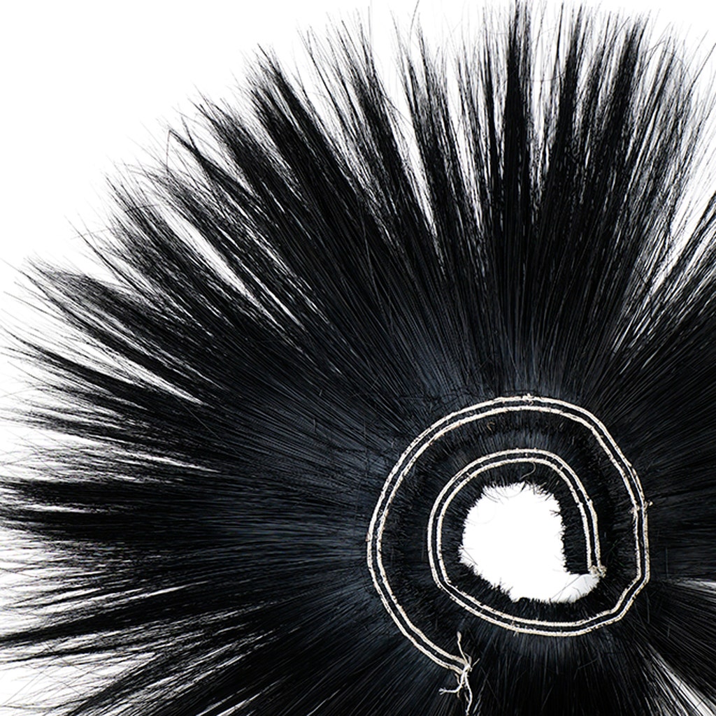 Peacock Flue (Herl) Burnt-Dyed Feathers [{WEDDING CENTERPIECES}] - 12- 14’’ - Black - Feathers