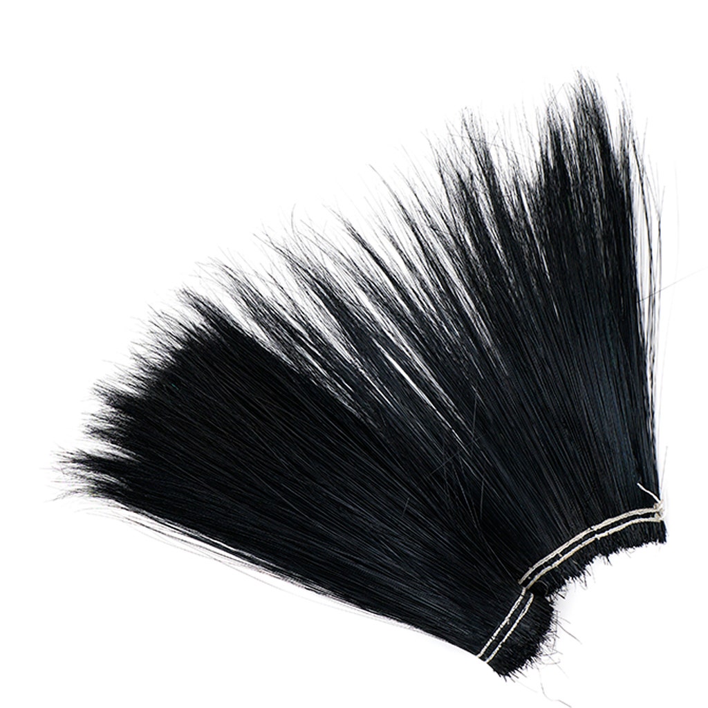 Peacock Flue (Herl) Burnt-Dyed Feathers [{WEDDING CENTERPIECES}] - 12- 14’’ - Black - Feathers