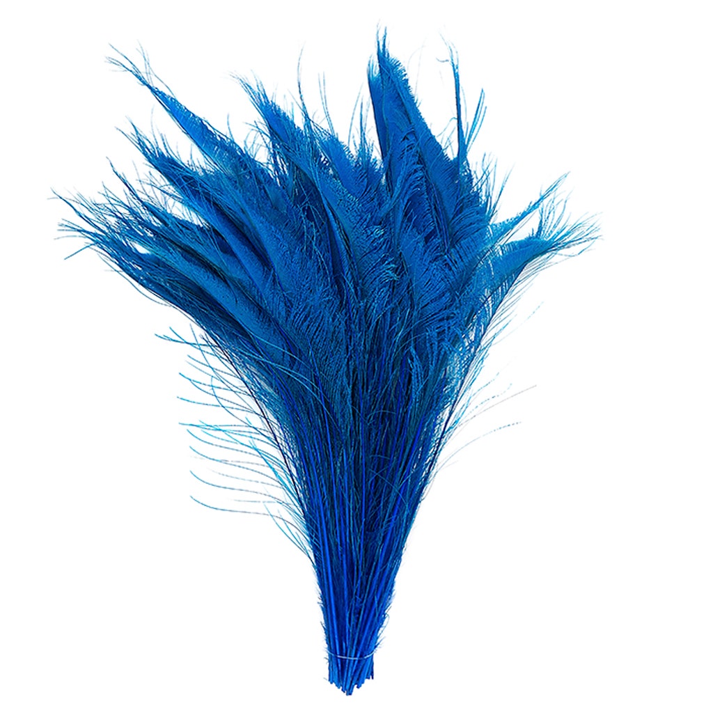 Peacock Swords Bleach Dyed - Dark Turquoise - Feathers