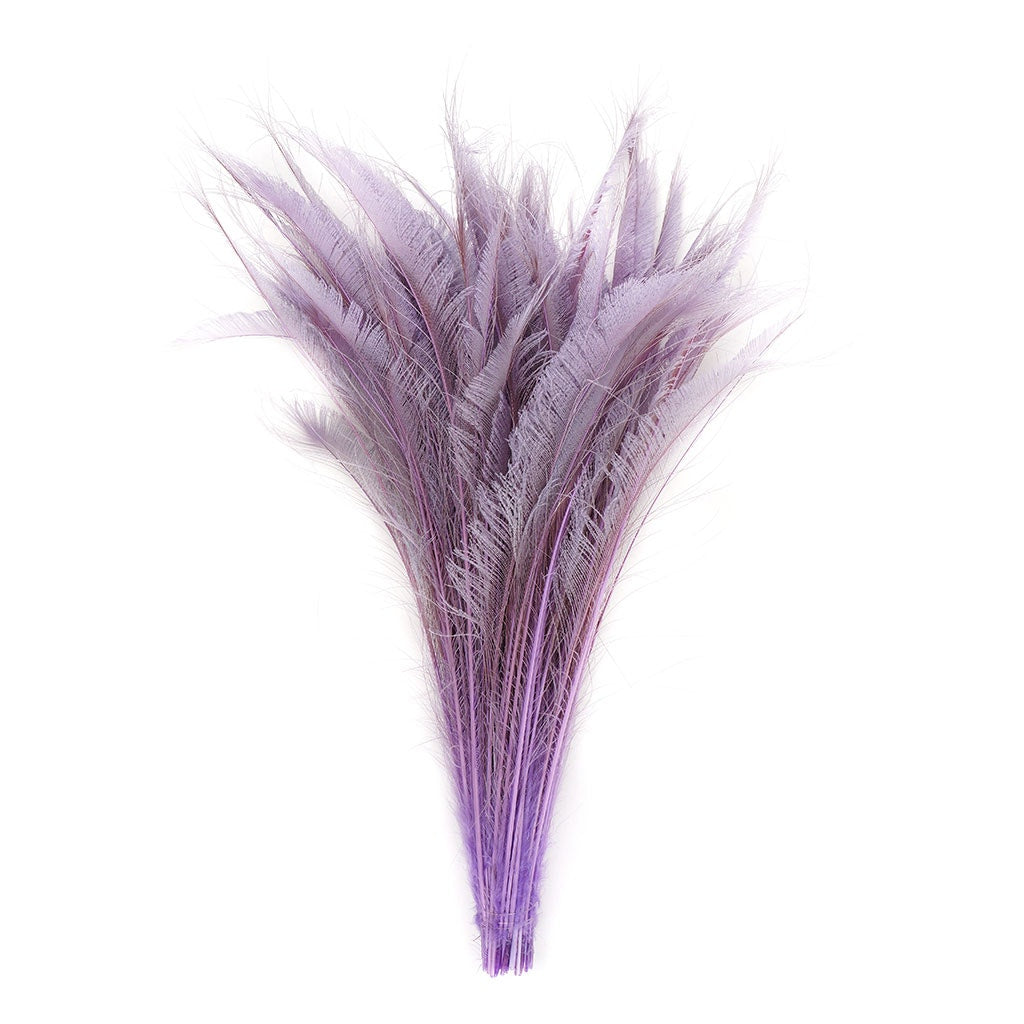 Peacock Swords Bleach Dyed - Orchid - Feathers