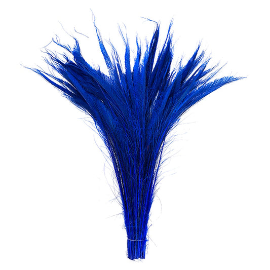 Peacock Swords Bleach Dyed - Royal - Feathers