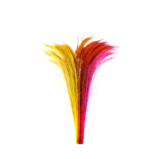 Peacock Swords Bleach Mix Dyed - Fiesta Mix - Feathers