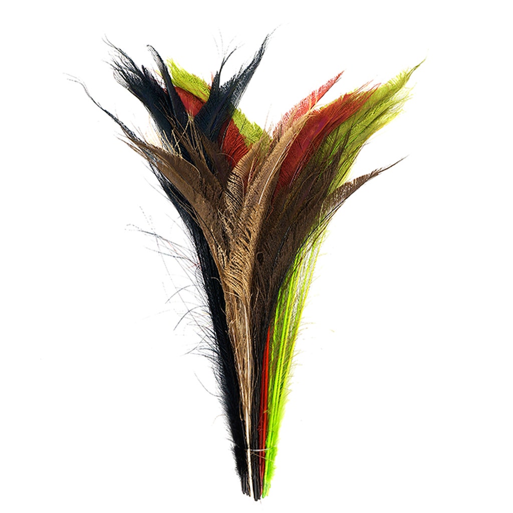 Gordon Griffiths Peacock Eye Fly Tying Feathers - Dyed Mixed 5 Pack, Various Colours
