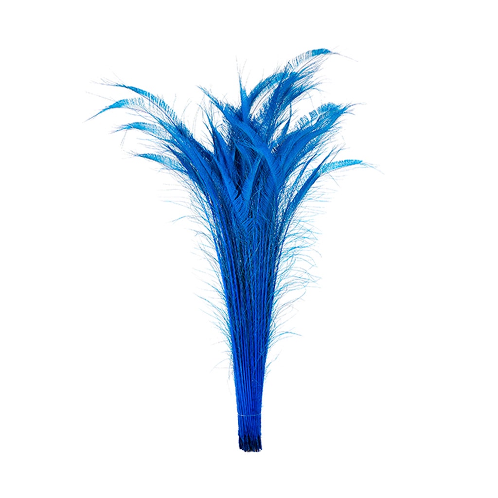 Peacock Swords Bleached Dyed - Dark Turquoise - Feathers