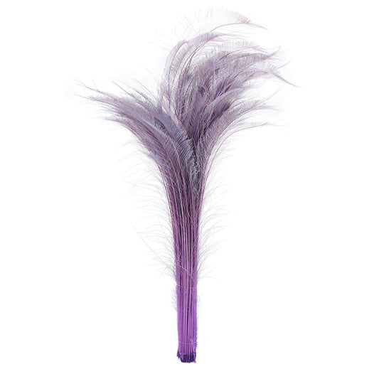 Peacock Swords Bleached Dyed - Orchid - Feathers