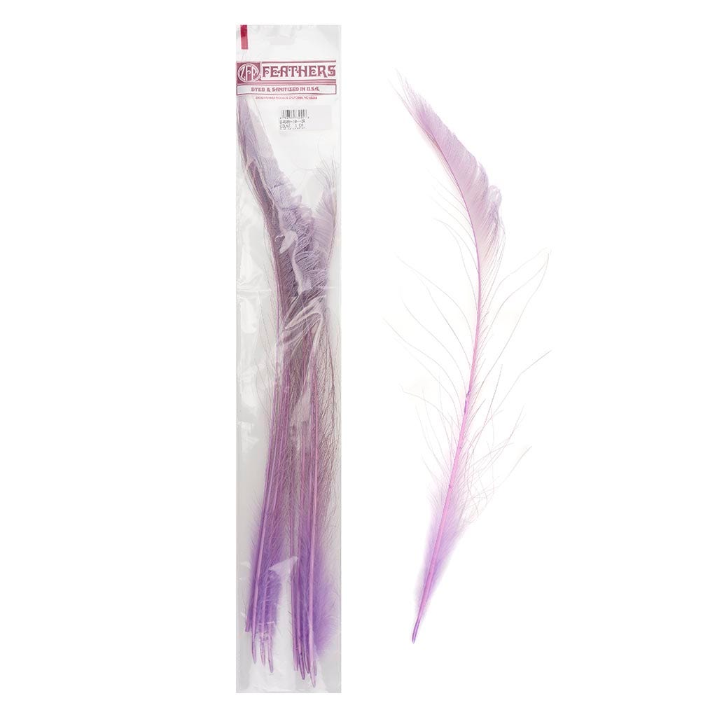 Peacock Swords Bleached/Dyed Orchid - Feathers