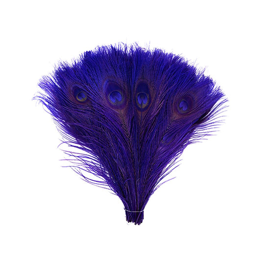 Peacock Tail Eyes Bleached and Dyed - 8-15” - 100 pc - Regal - Feathers