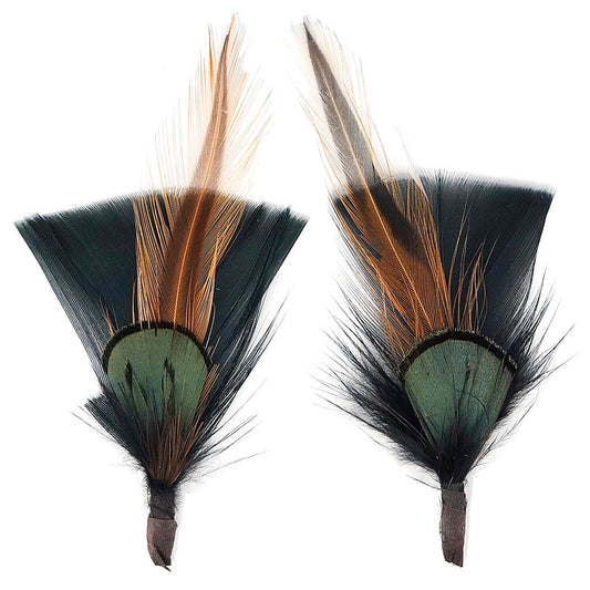 Pheasant-Turkey-Hackle Feather Hat Trims - Feathers