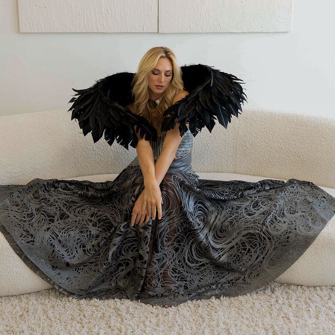 Phoenix Firebird Feather Wings - Black - Feathers