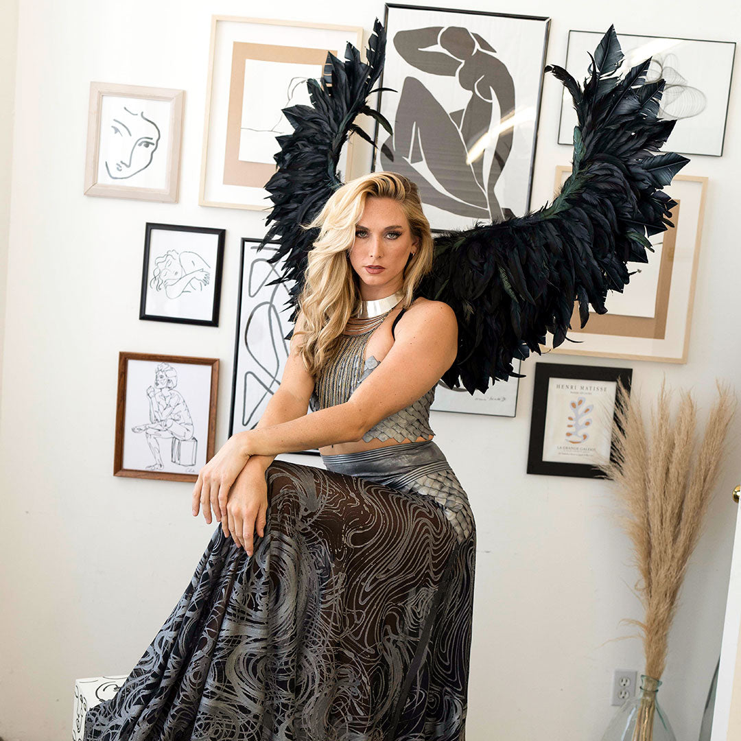 Phoenix Firebird Feather Wings - Black - Feathers