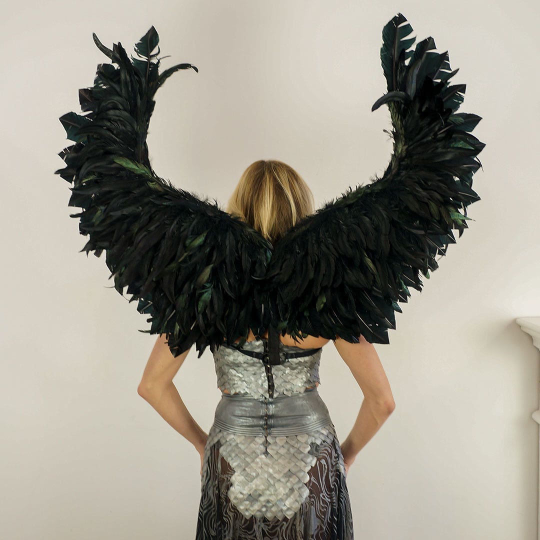 Phoenix Firebird Feather Wings - Black - Feathers