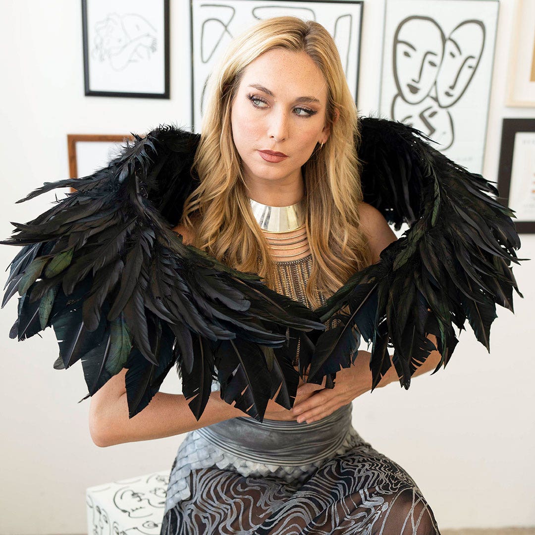 Phoenix Firebird Feather Wings - Black - Feathers