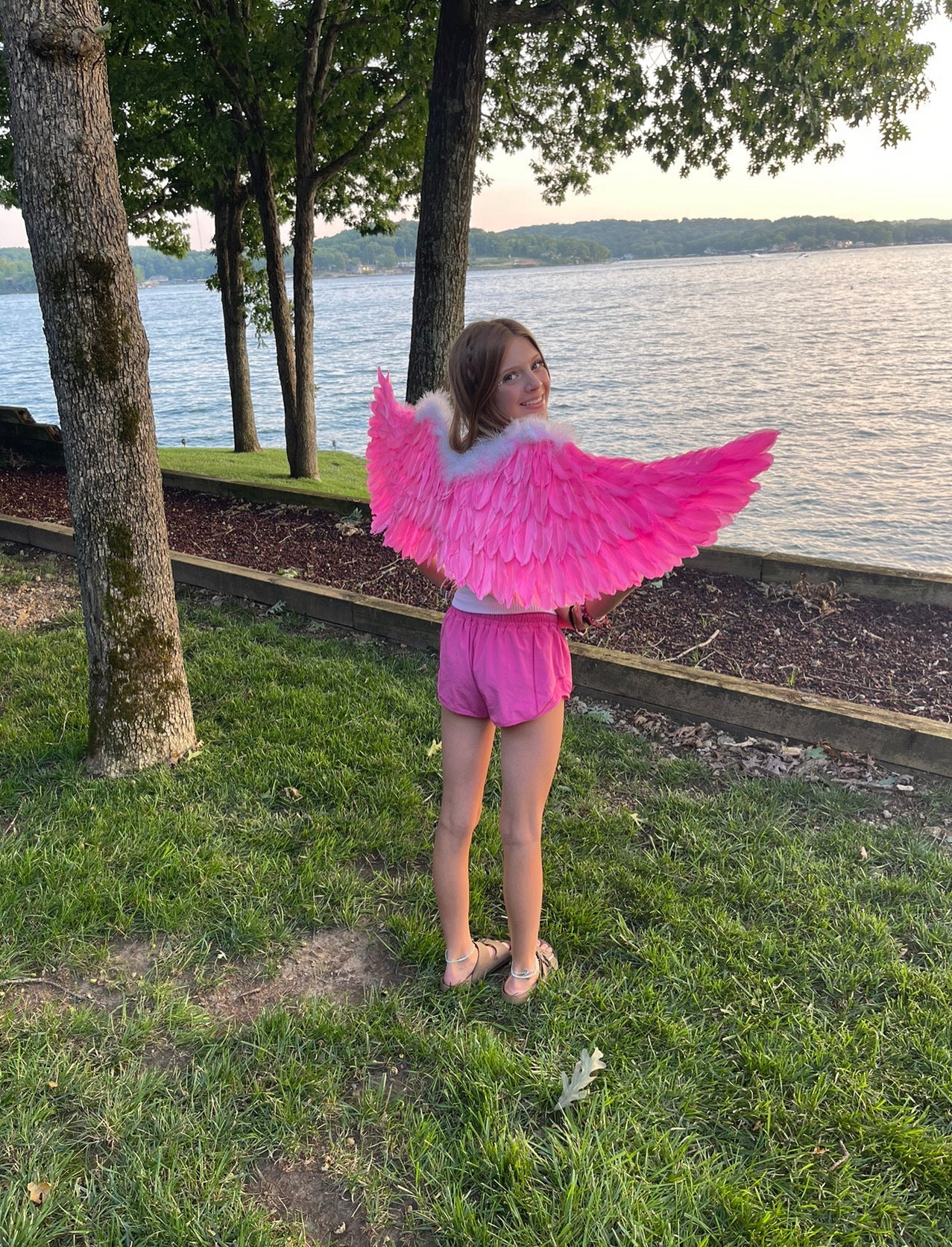 Pink and White Cosplay Angel Wings - Feather Wings