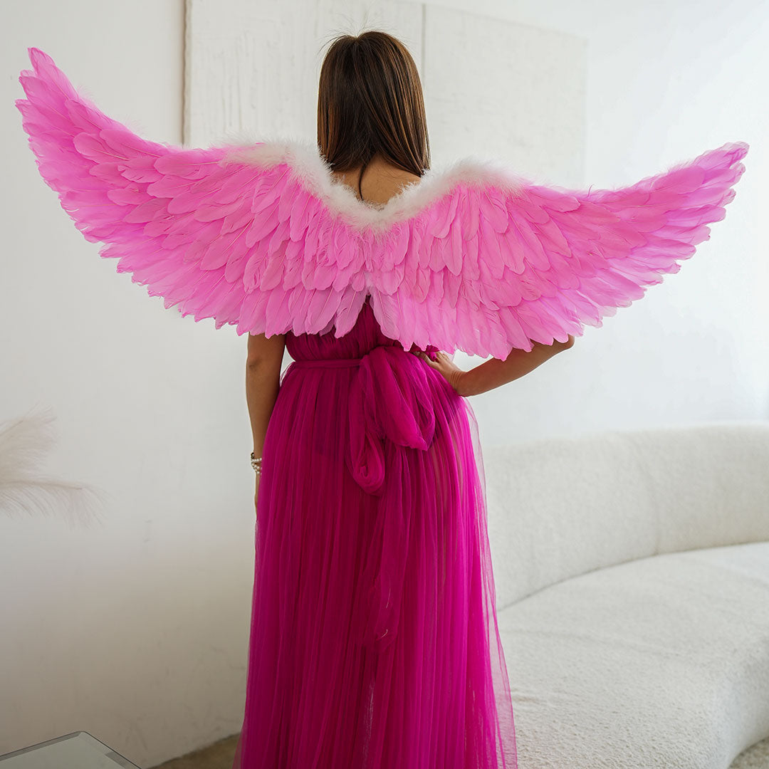 Pink and White Cosplay Angel Wings - Feather Wings