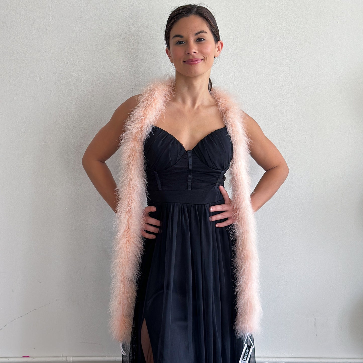 Full Marabou Feather Boa - Champagne