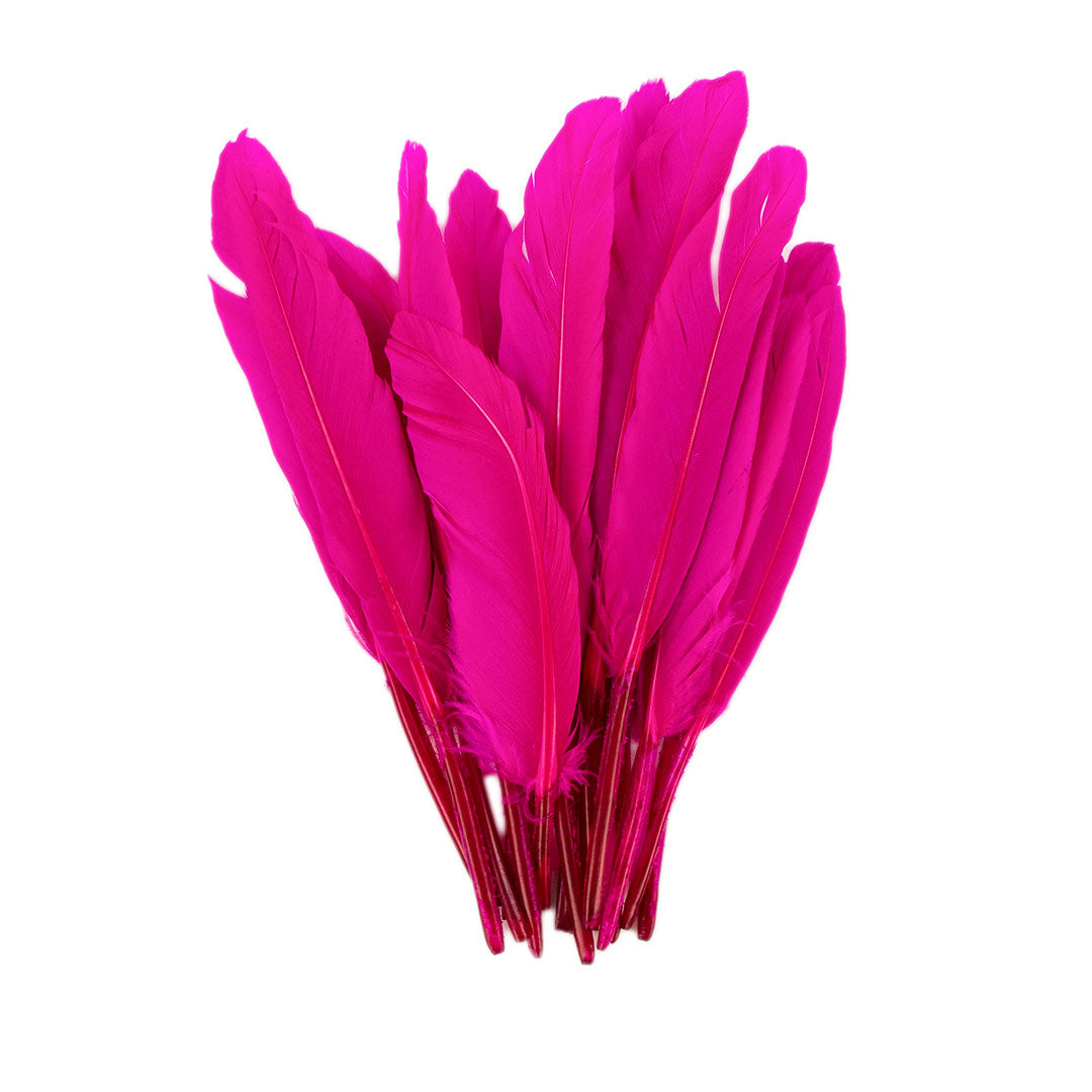 Duck Cosse Feathers - 3 - 6"-Shocking Pink