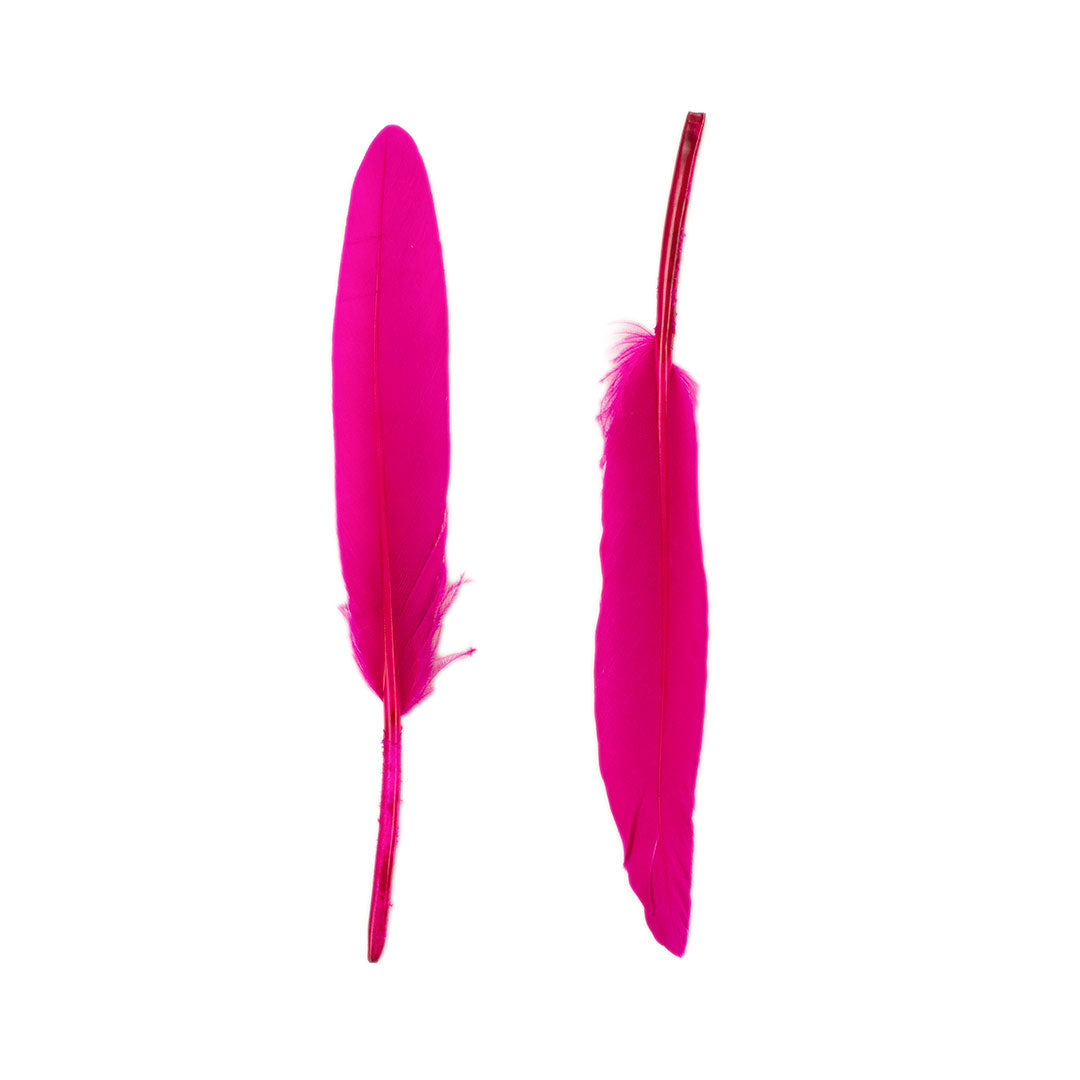 Duck Cosse Feathers - 3 - 6"-Shocking Pink