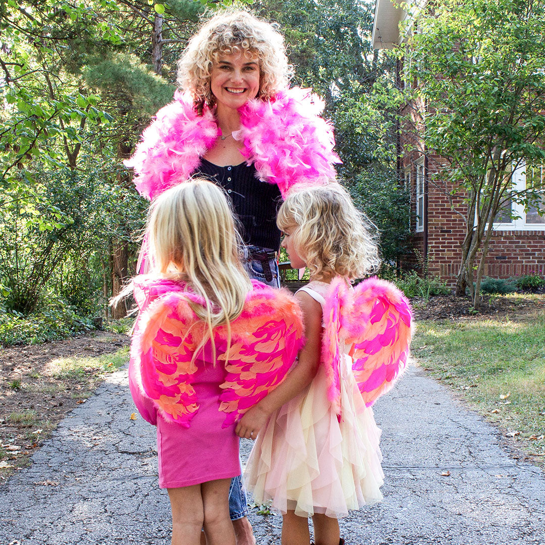 Pink Flamingo Costume Wings - Feather Wings