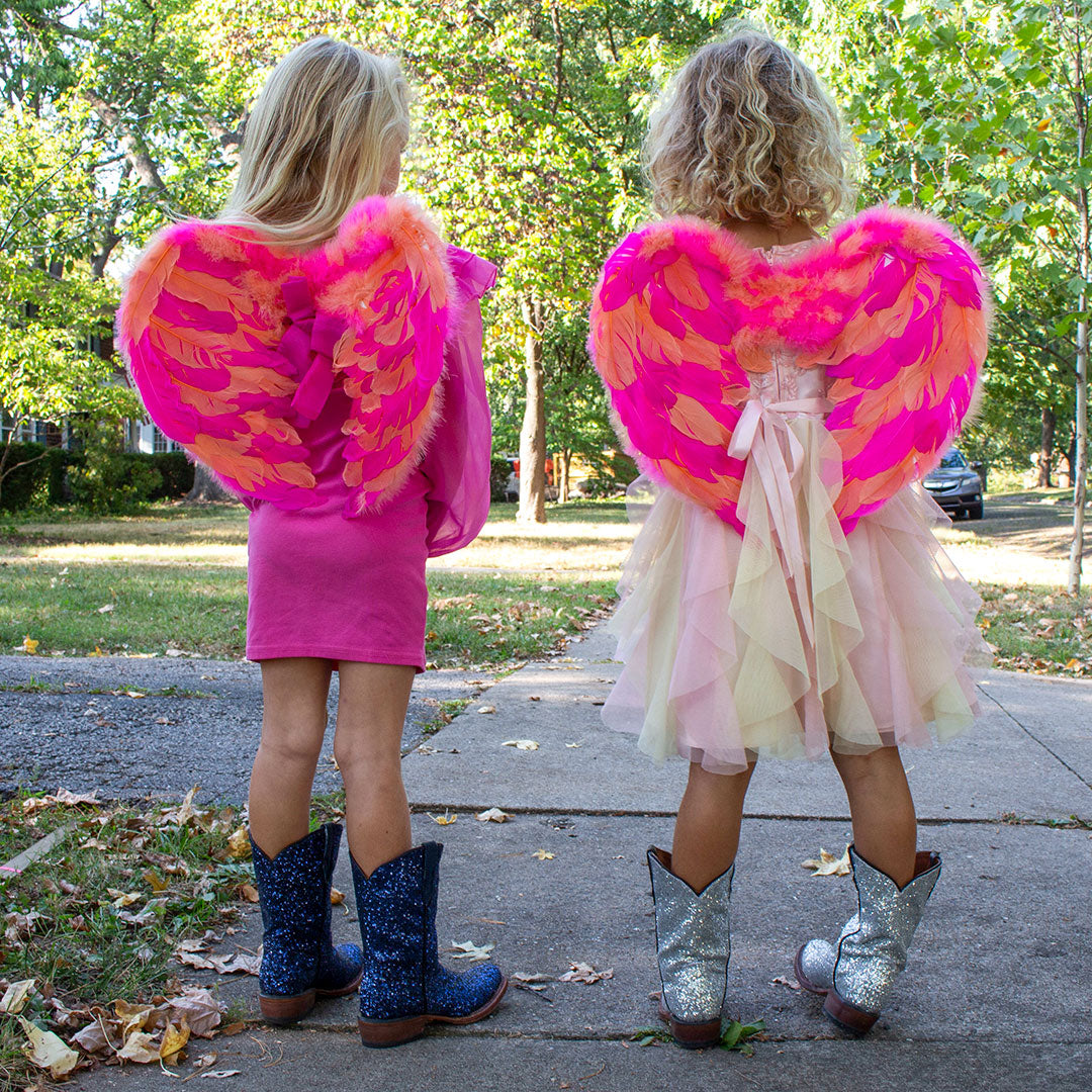 Pink Flamingo Costume Wings - Feather Wings