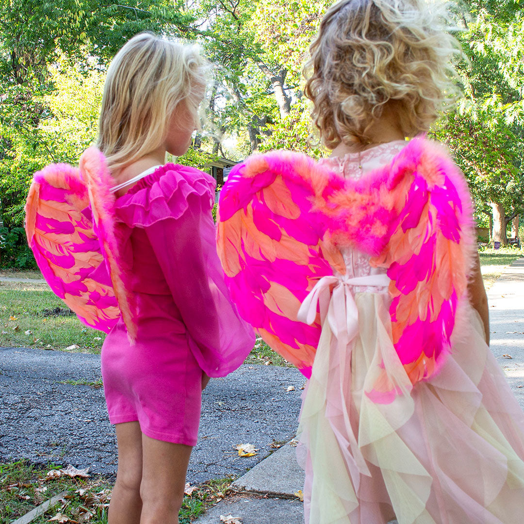 Pink Flamingo Costume Wings - Feather Wings