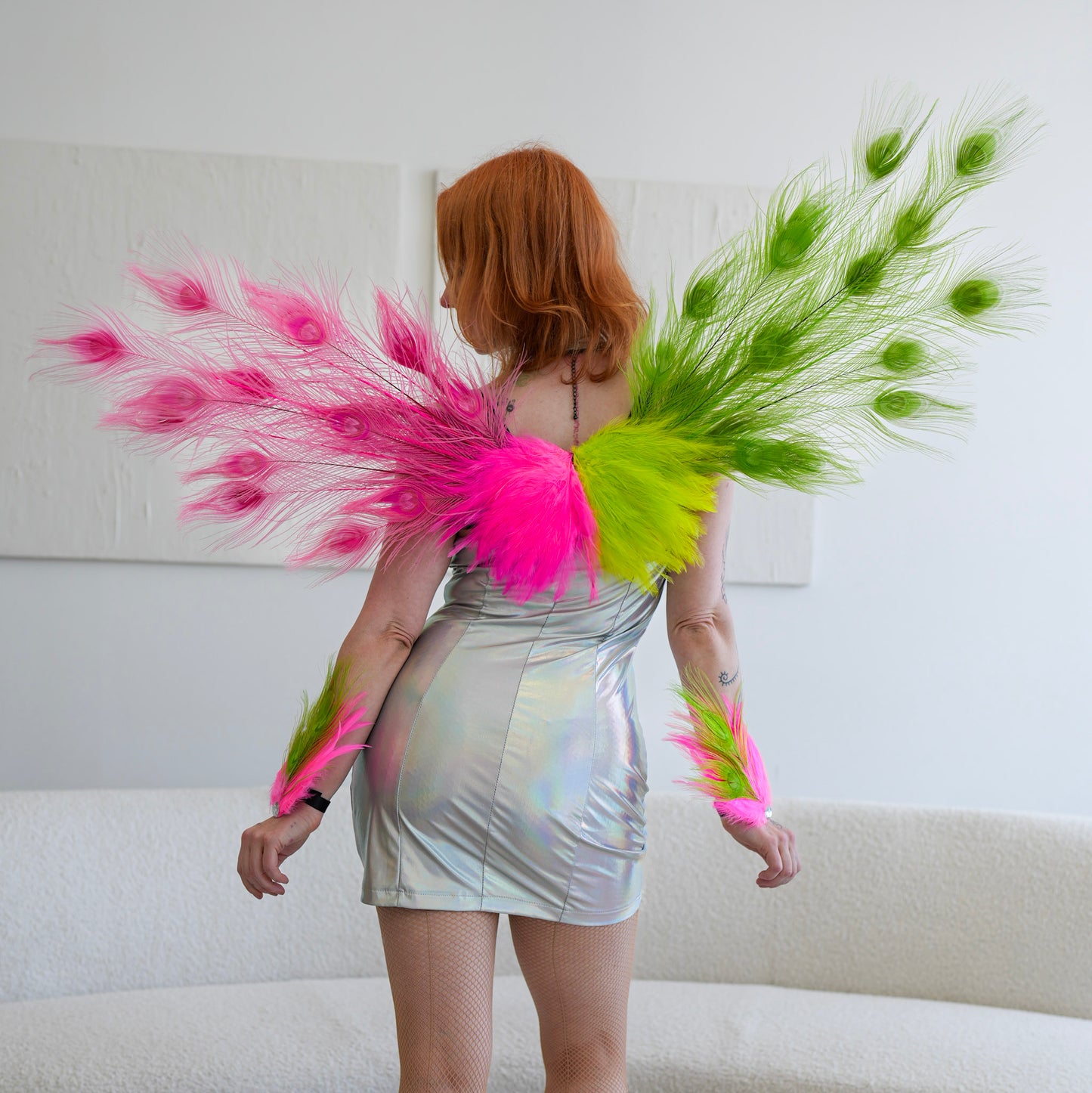 Wicked Peacock Fairy Wings & Cuffs