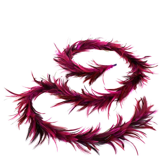 Hackle Feather Garland 2YD - Shocking Pink