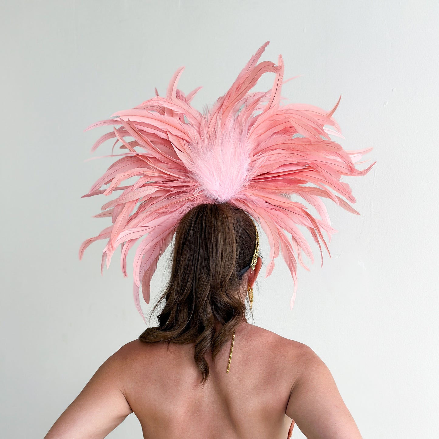 Zizi Candy Pink Showgirl Feather Headpiece