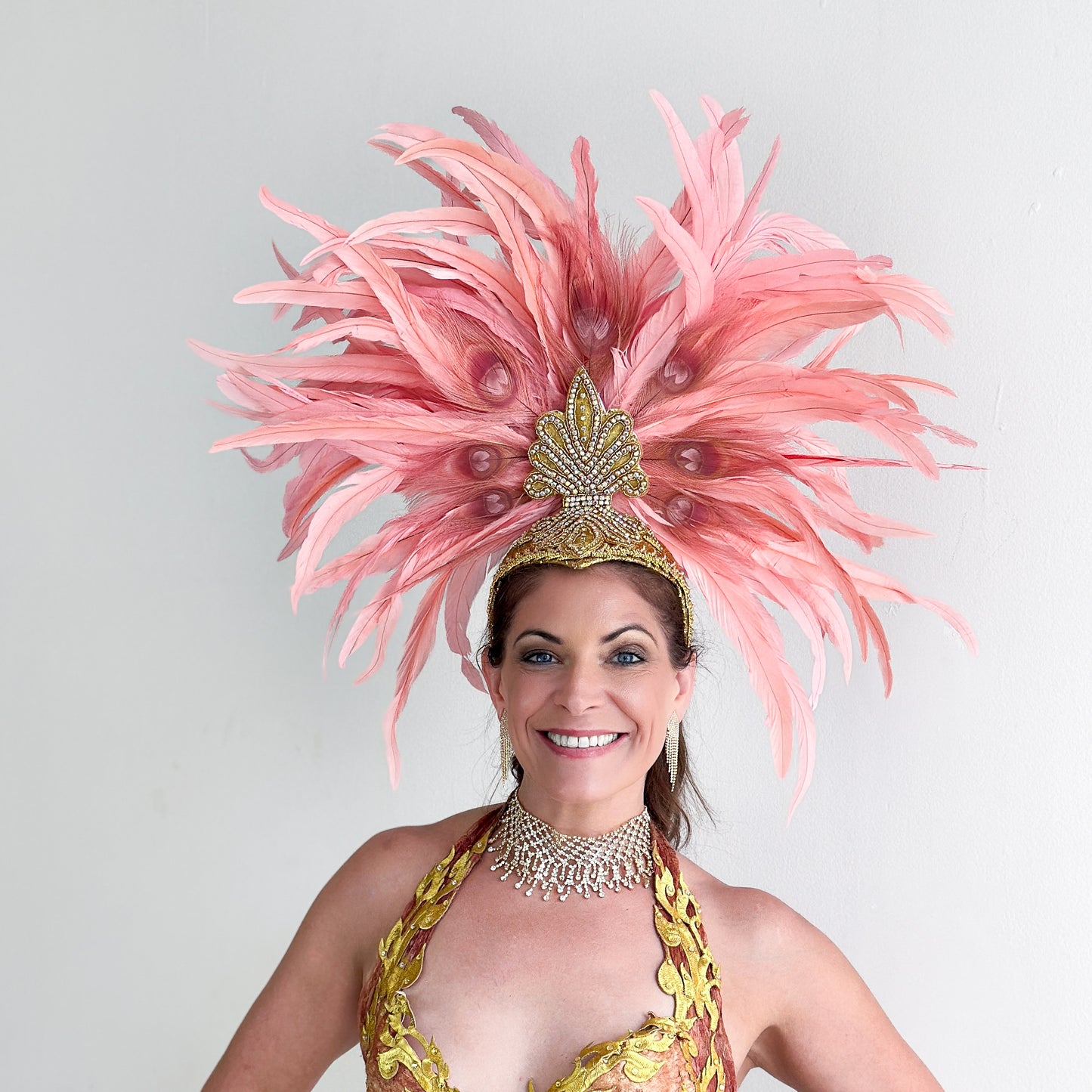 Zizi Candy Pink Showgirl Feather Headpiece