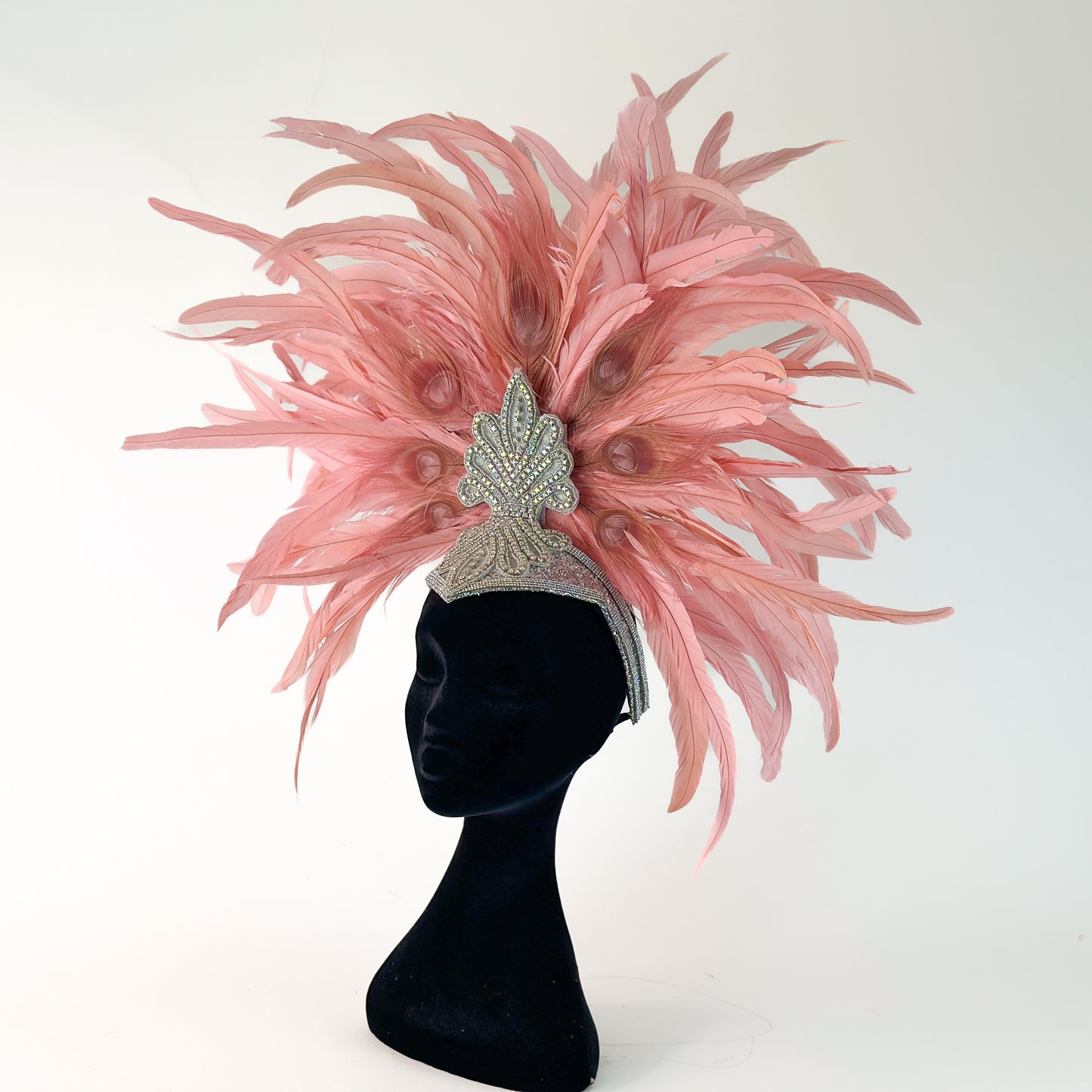 Zizi Candy Pink Showgirl Feather Headpiece