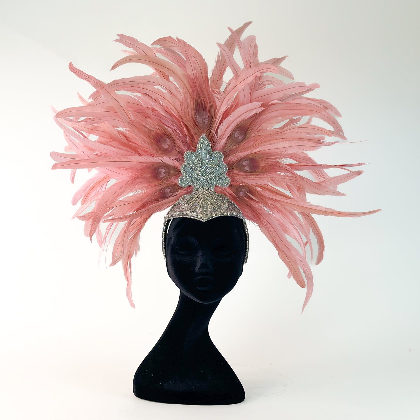 Zizi Candy Pink Showgirl Feather Headpiece
