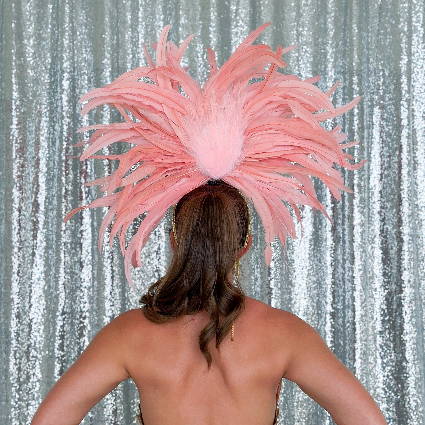 Zizi Candy Pink Showgirl Feather Headpiece