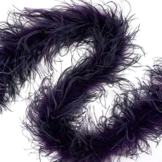 Plum Purple 2 Ply Ostrich Feather Boa - Ostrich Boa