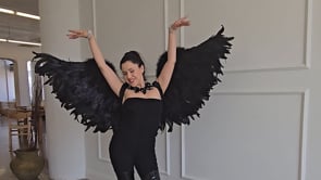 Large Black Fantasy Feather Angel Wings, Huge Deluxe Feathe
