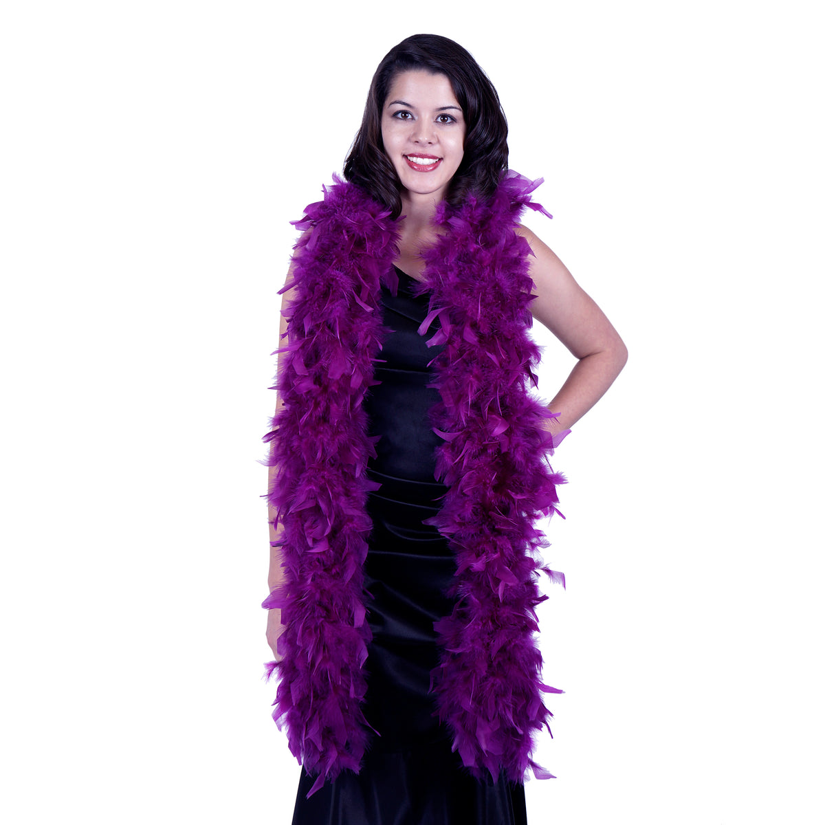 Chandelle Feather Boa - Heavyweight  - Purple