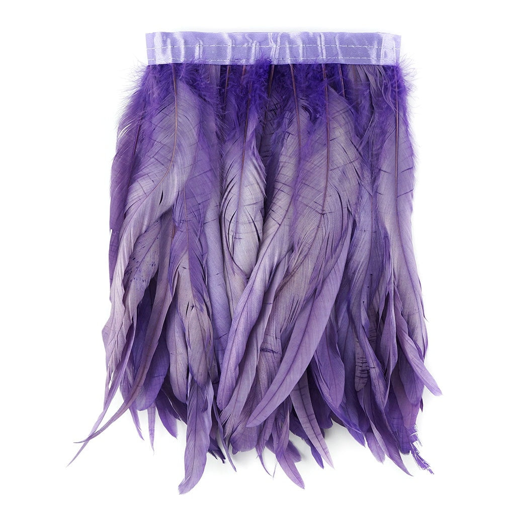 Bleach Dyed Coque Tail Fringe - 10-12" - Fl Lilac