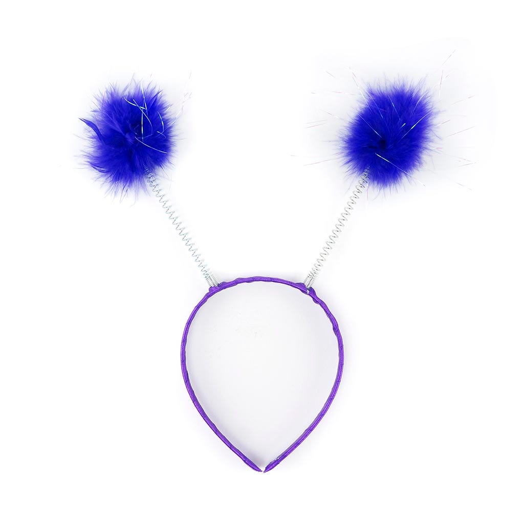 Antenna Costume Feather Headband - Lilac Ladybug Robot Space Alien Accessories