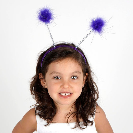 Antenna Costume Feather Headband - Lilac Ladybug Robot Space Alien Accessories