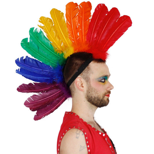 Rainbow Feather Mohawk - Quills - Feathers