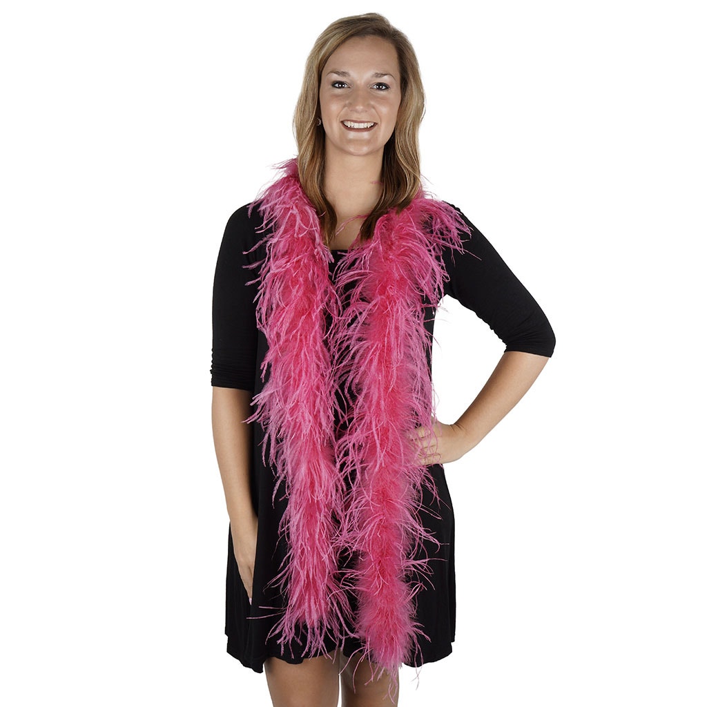 Raspberry Pink 2 Ply Ostrich Feather Boa - Ostrich Boa