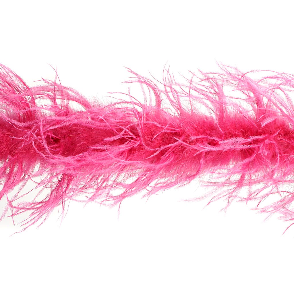 Raspberry Pink 2 Ply Ostrich Feather Boa - Ostrich Boa