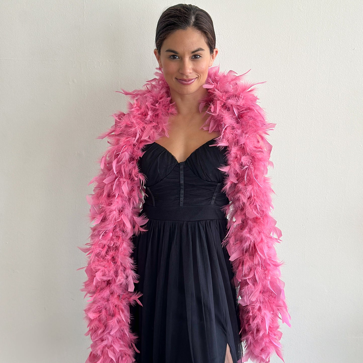 Chandelle Feather Boa - Medium Weight - Raspberry Sorbet