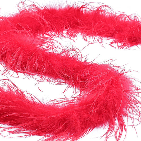 Red 2 Ply Ostrich Feather Boa - Ostrich Boa