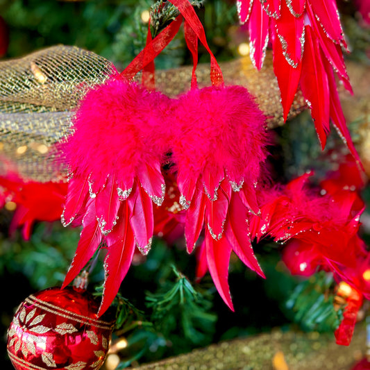 Red Angel Wing Ornament