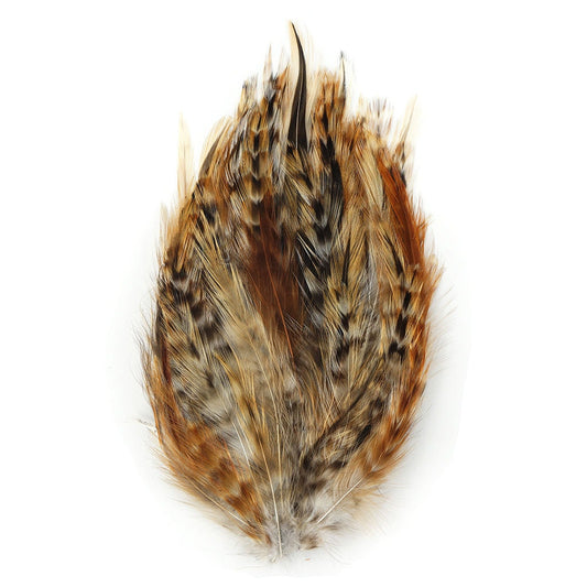 Red Chinchilla Hackle Feather Pads - Natural - Feathers