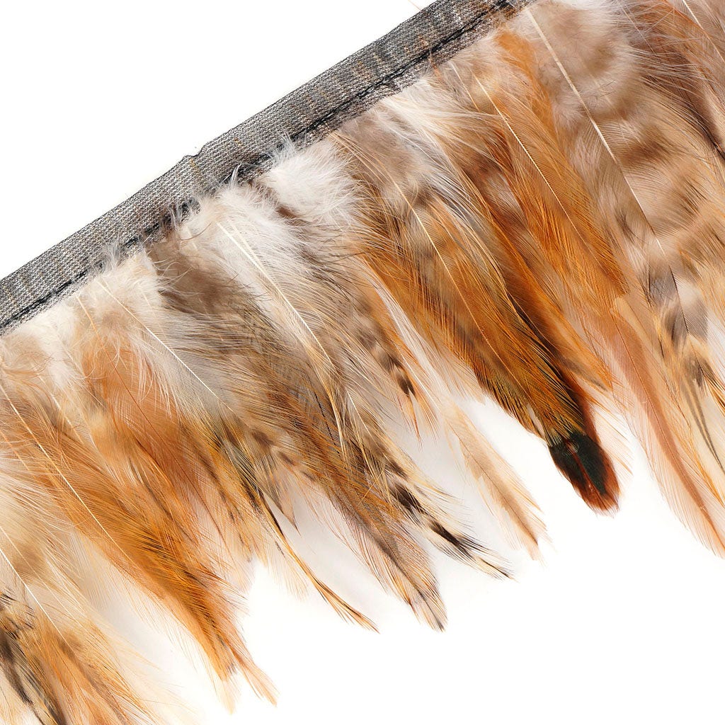 Red Chinchilla Hackle Fringe - 4 - 5’’ - Feathers