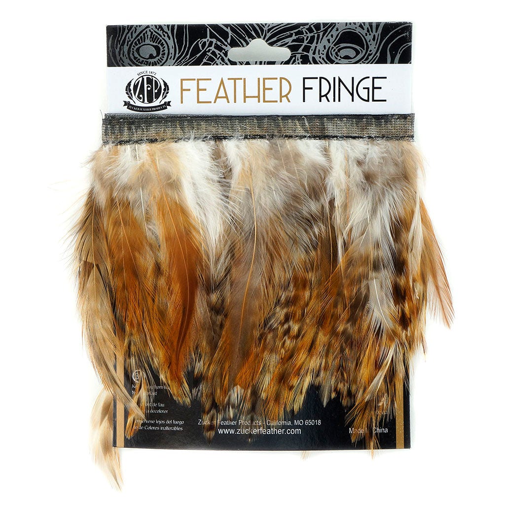 Red Chinchilla Hackle Fringe - 4 - 5’’ - Feathers