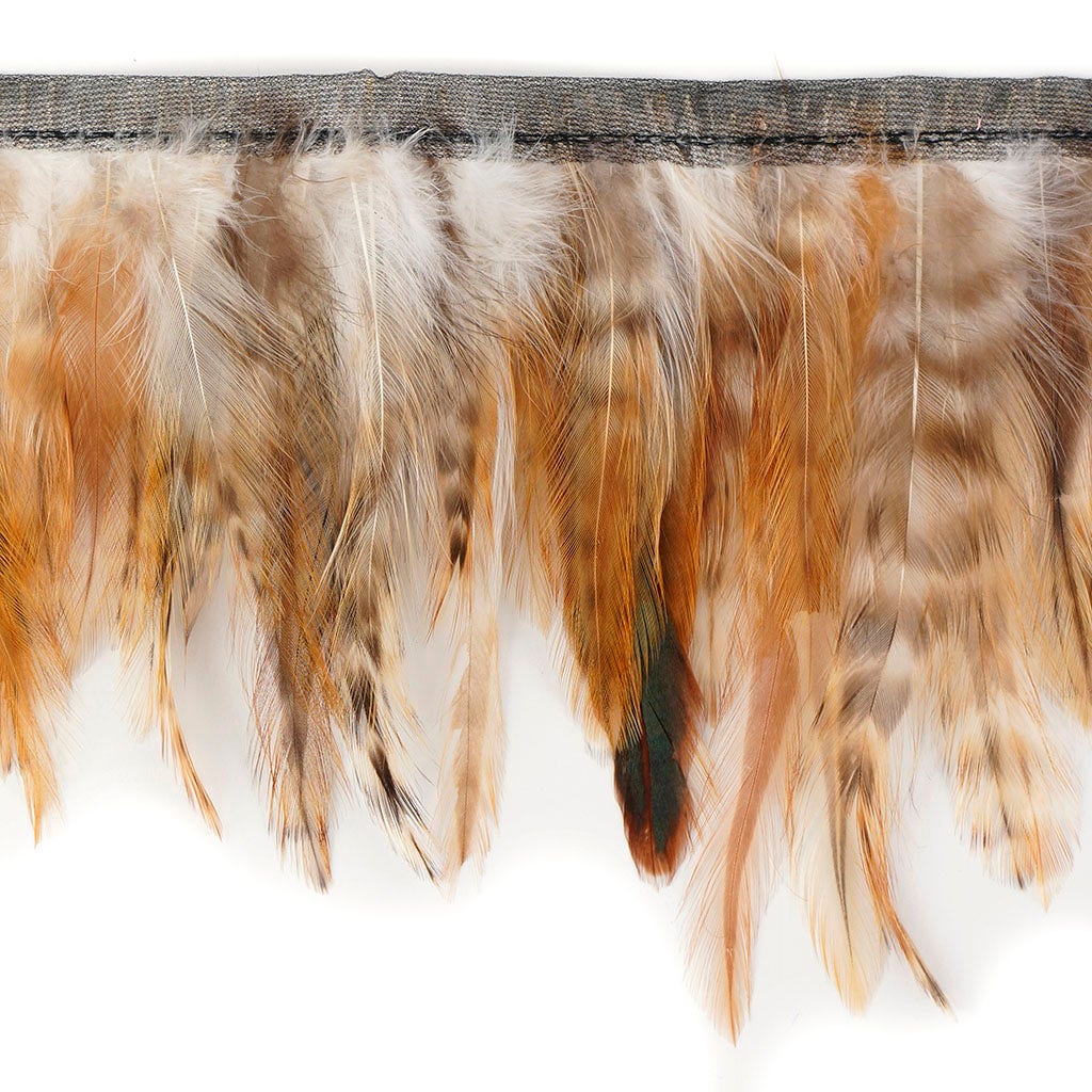 Red Chinchilla Hackle Fringe - 4 - 5’’ - Feathers