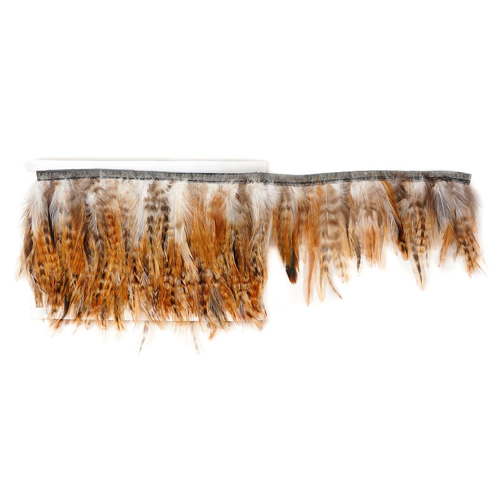 Red Chinchilla Hackle Fringe - Natural - Feathers